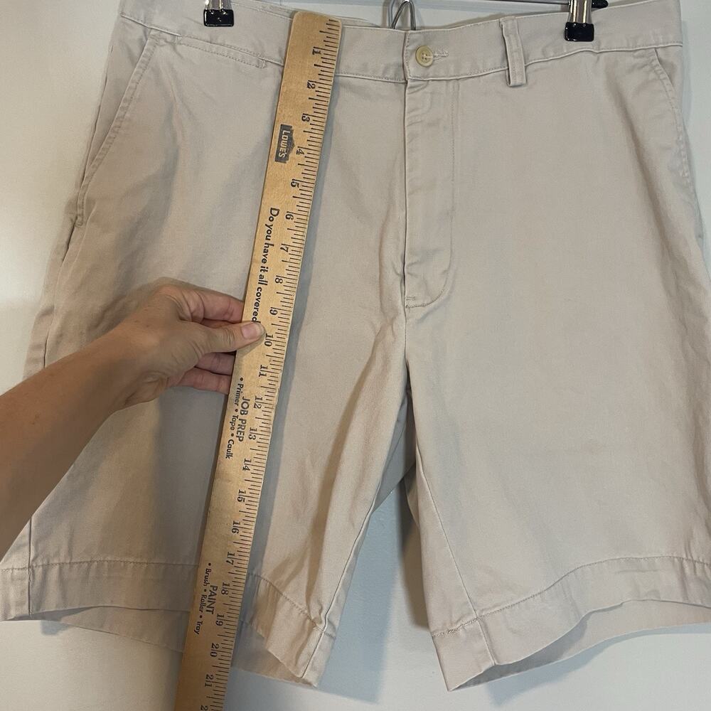Polo Ralph Lauren Shorts Size 35 Khaki Cotton Prospect Classic Chino Belt Loops - Picture 3 of 9